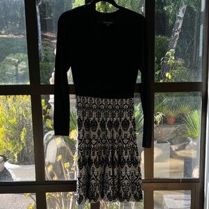 Cynthia Rowley Black and White Long Sleeve Dress